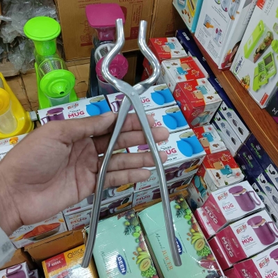 Picture of Stainless Steel Pakkad, Sansi, Tong, Kitchen Tool pincer, Chimta,Gripper Tong, Pakkad Pincers Grip Round Pincers for Kitchen Utensils-Silver