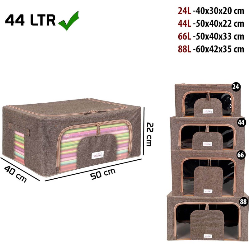 Picture of BlushBees Fabric Living Box - Storage Boxes for Clothes, Saree Cover Bags-Multicolor