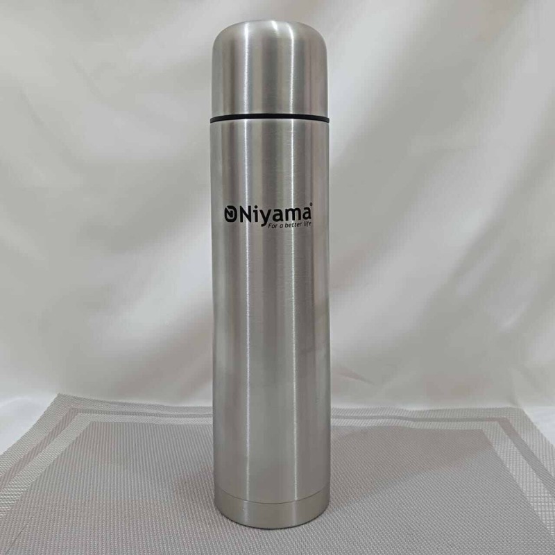 Picture of Stainless steel 1000ml Bullet Vacuum Thermos Flask hot and cool with a cleaning Brush-Silver