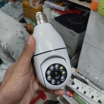 Picture of E27 Light Bulb Security Camera 360° Panoramic IP Camera Wireless Home Surveillance Cameras Human Motion Detection-White