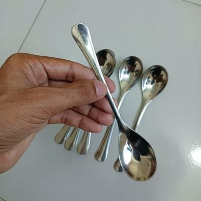 Picture of NOVA 6 pcs stainless steel long sup spoon 6 inches long silver colour-Silver