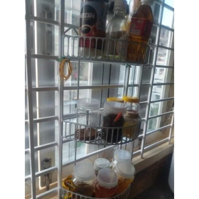 Picture of High-quality 3 level wall storage shelf white-White