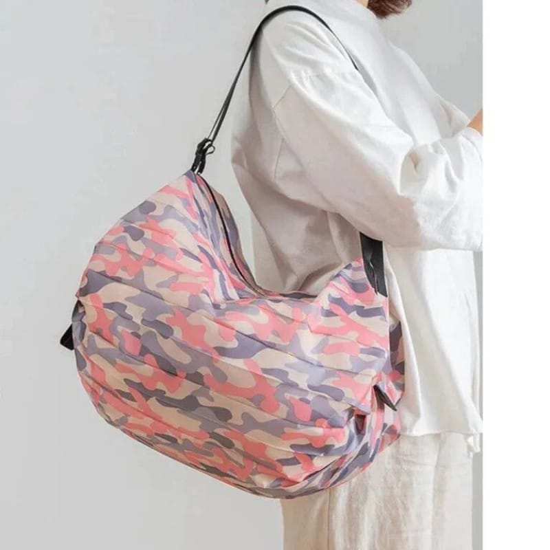Picture of One-shoulder foldable travel bag, shopping bag, large capacity, multipurpose, sports, travel Foldable Large-capacity Multi-use Shoulder Bag-Multicolor