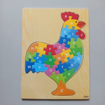 Picture of Nifty Niche - Superb Quality - Wooden Alphabet Puzzle With Reference-Hen - Toys & Games - Express Yourelf - Modern and Trendy-Multicolor