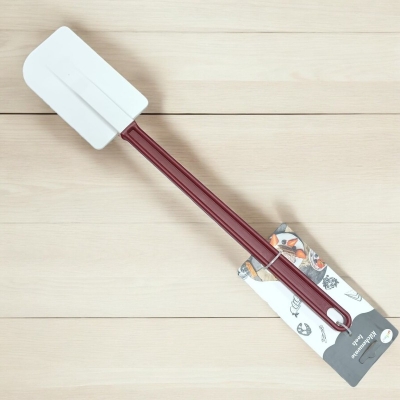 Picture of 14-Inch Heat Resistant Silicone Spatula Spoon – 1 Piece – Non-Stick, High Heat Up to 500℉ – Ideal for Cooking & Baking-Red