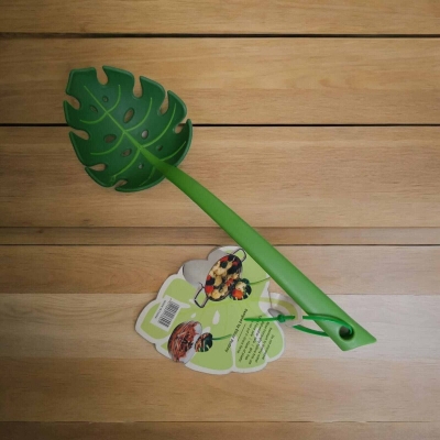 Picture of Multifunctional Green Monstera Leaf Colander - Long-Handled Spaghetti Slotted Spoon for Home Kitchen-Green