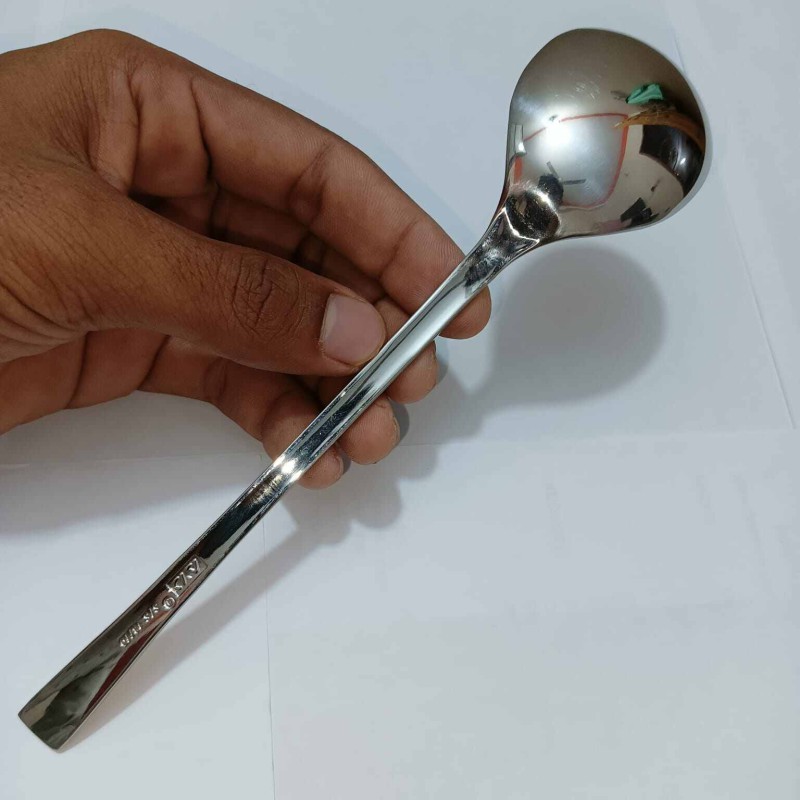 Picture of AYD 6 pcs premium quality Big Size sup spoon 20 cm long Sup spoon golden and Silver spoon , Best tableware Sup Spoon (6 pcs set sup Spoon) Design-2-Gold