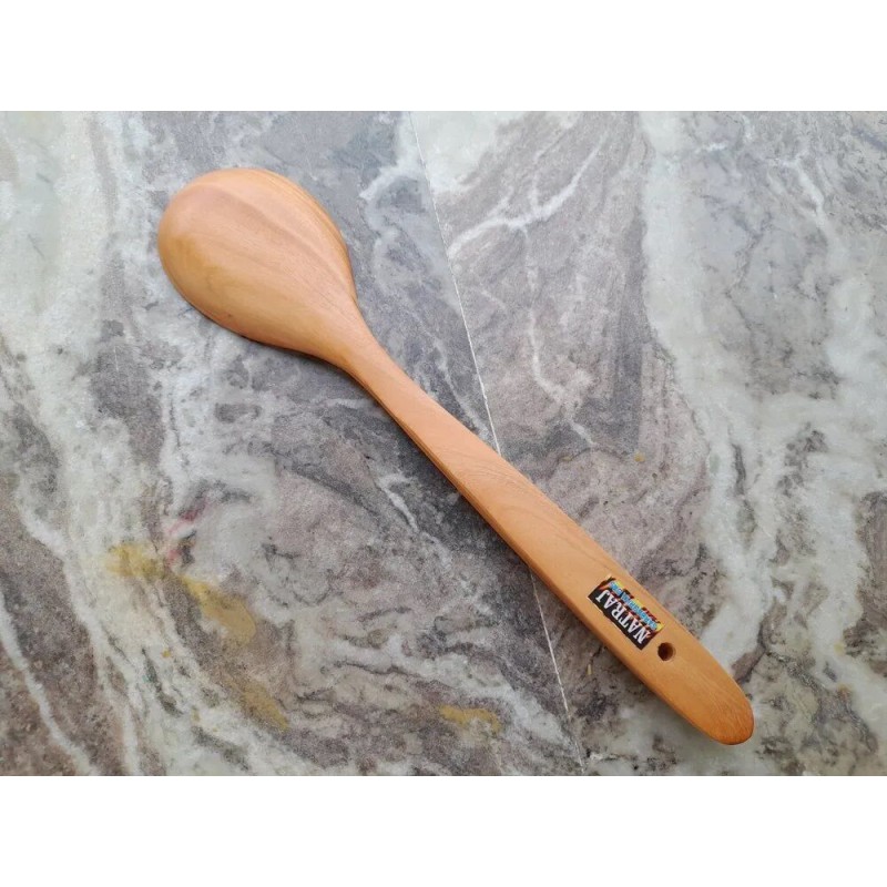 Picture of BROWN MAHOGINI WOOD SPOON / MAHOGINI WOOD LADLE / WOODEN CHAMMACH, For Home-Brown
