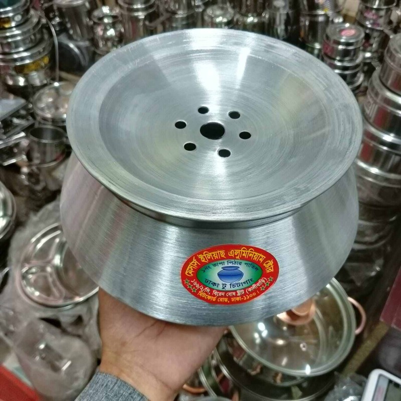 Picture of Aluminum’s Saucepan With Steamed Cake Mold & 3 Pieces Bowl winter steamed cake maker silver color-Silver