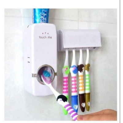 Picture of Automatic Toothpaste Dispenser With Tooth Brush Holder For Homes And Bathrooms-Multicolor