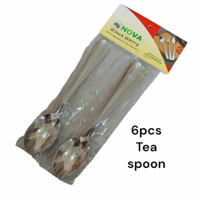 Picture of Nova-Tea Spoon 6 pcs set Stainless Steel mirror polish Shiny silver tea Spoons Silverware, silver Tea Spoon Set Sturdy Easy to Clean, Dishwasher Safe-Silver