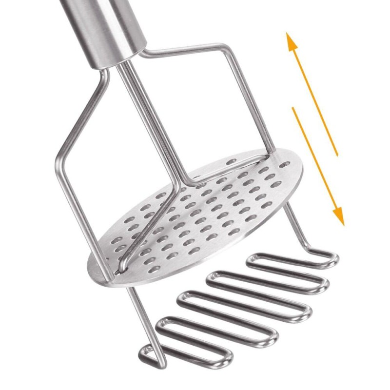 Picture of Stainless Steel Hand Potato/Vegetable/Pav bhaji Masher (Silver)-Silver