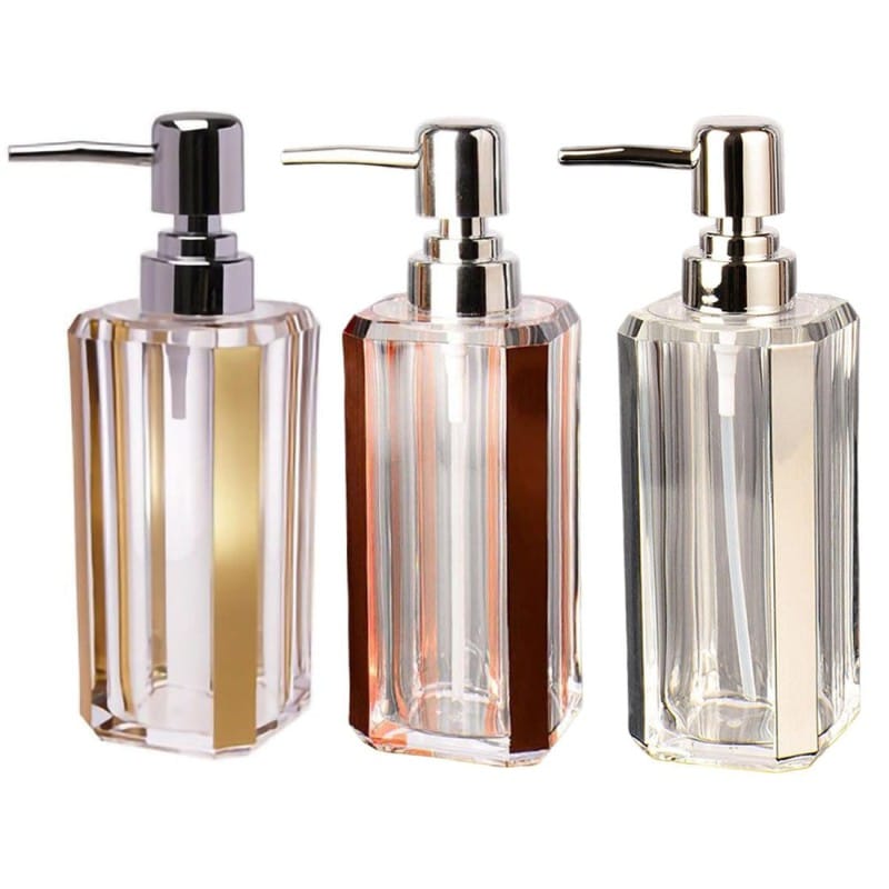Picture of Hand Soap Dispenser Bathroom Shower Dispensers Pump Bottle Dispenser for Home Kitchen Lotion, Golden-Gold