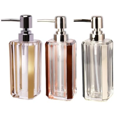 Picture of Hand Soap Dispenser Bathroom Shower Dispensers Pump Bottle Dispenser for Home Kitchen Lotion, Golden-Gold