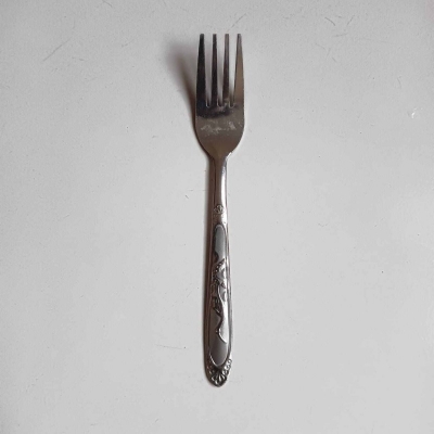 Picture of Stainless Steel Fork Spoon Set - 12 pcs-Silver