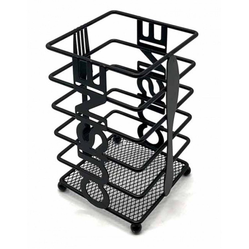 Picture of SQUARE METAL SPOON HOLDER BLACK-Black