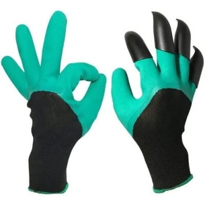 Picture of Genie Garden Gloves Quick And Easy Way To Garden 1 pair Hand Gloves-Green