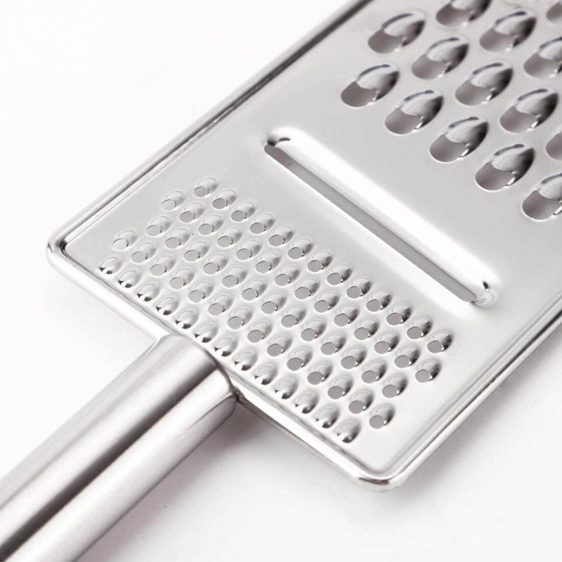 Picture of Metal Kitchen Restaurant Cheese Grater Slicer Peeler Shredder Tool Silver Tone-Silver
