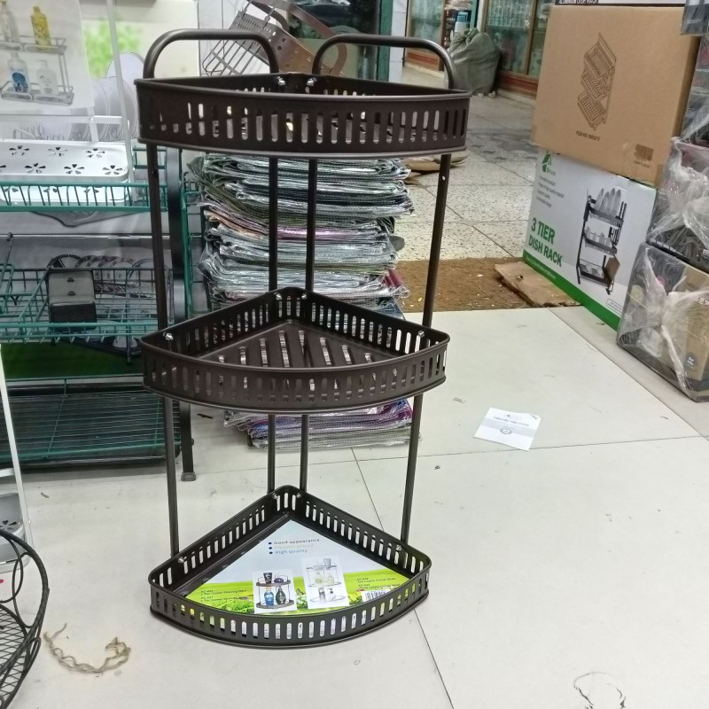 Picture of 3 Tier Wall Hanging Metal Corner Shelf

coffee color-Coffee