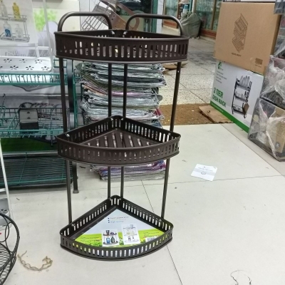 Picture of 3 Tier Wall Hanging Metal Corner Shelf

coffee color-Coffee