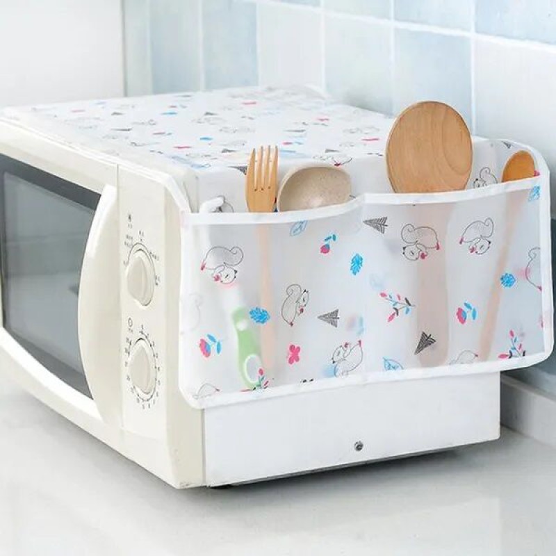 Picture of Microwave Oven Dust Cover Waterproof Oven Cover Kitchen European Oil-proof Cover Cloth-Multicolor