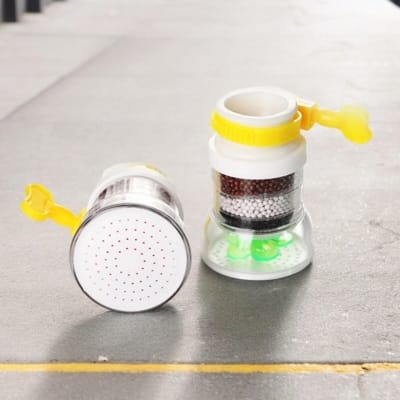 Picture of Adjustable Yellow Faucet Filter, Water-Saving Tap Water Filter for Kitchen Sink (1 Piece)-Multicolor