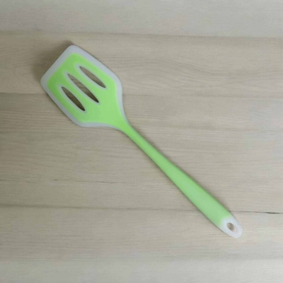 Picture of Korean Version Silicone Frying Pan Turner Spatula - Non-Stick Cooking Shovel, Multicolor, 1 Piece-Green