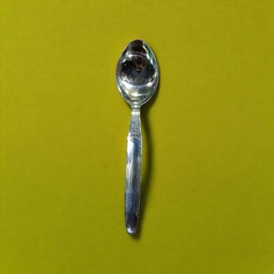 Picture of 1 pcs Square Shape 22cm Stainless Steel Table Spoon, Silver Serving Kitchen Tool-Silver