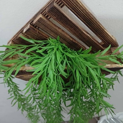 Picture of 1 pcs 90cm Artificial Green Leaves Wall Hanging with Square Bamboo Holder for Decoration-Multicolor