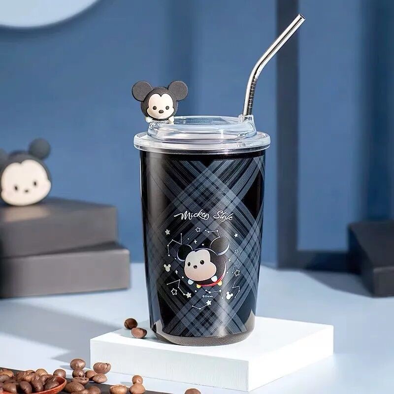 Picture of Kawaii Sippy Cup Anime Figure Hello Kitty Good Looking Doll 450Ml Straight Drink Insulation Cooler Car Girls Cup with stainless steel straw-design-3