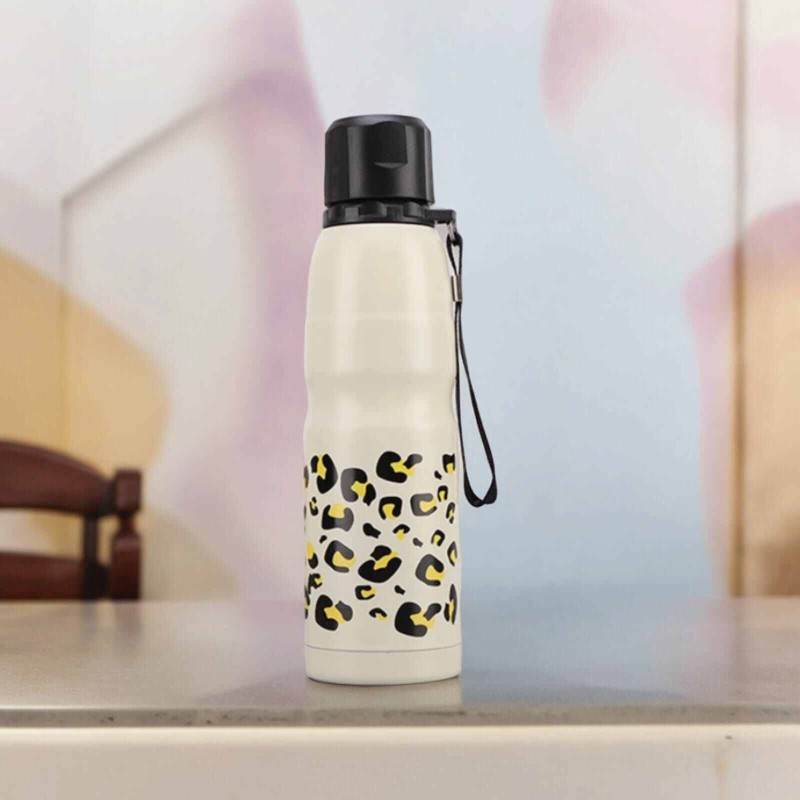 Picture of White Stainless Steel Vacuum Tumbler for Coffee Tea, Thermal Bottle for Bike, Travel Cup-White