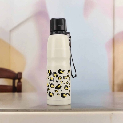 Picture of White Stainless Steel Vacuum Tumbler for Coffee Tea, Thermal Bottle for Bike, Travel Cup-White