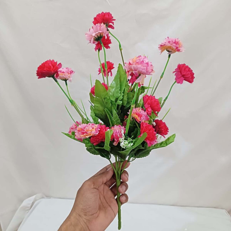 Picture of 20-28 Heads Multicolor Flowers Stick - Artificial Silk, 40cm Long for Wedding and Festival Decoration-Multicolor