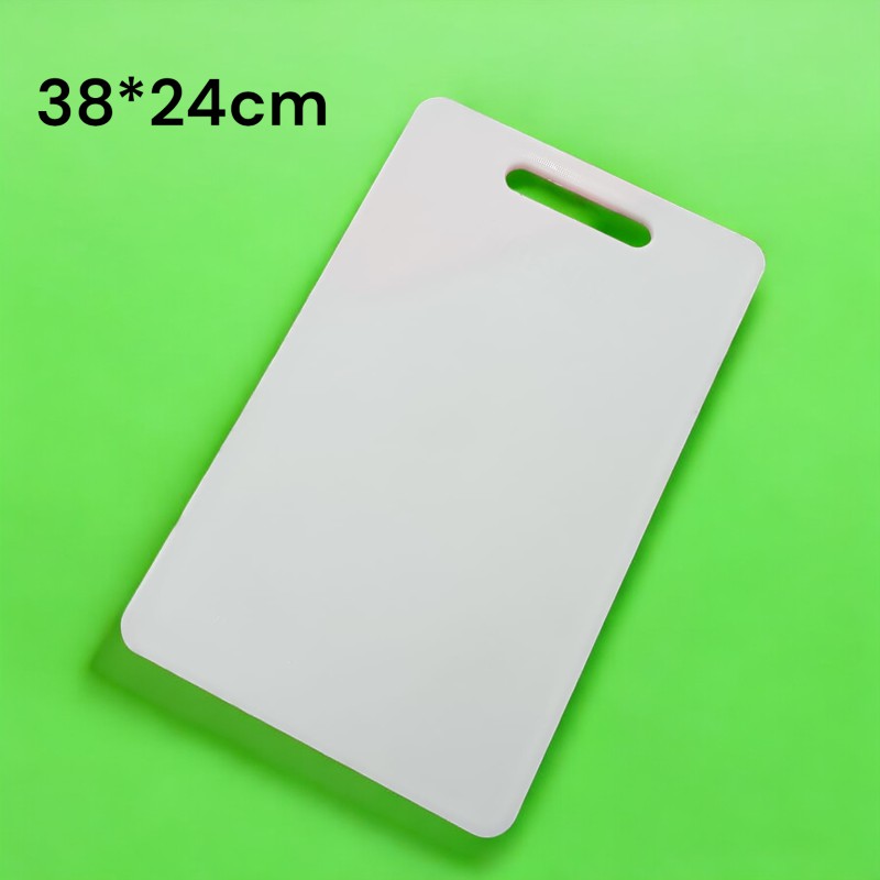 Picture of 1-Piece Cutting Board - Antibacterial White Plastic - 38x24cm - Rectangular Shape - Reliable & Hygienic Tool for Food Preparation-White