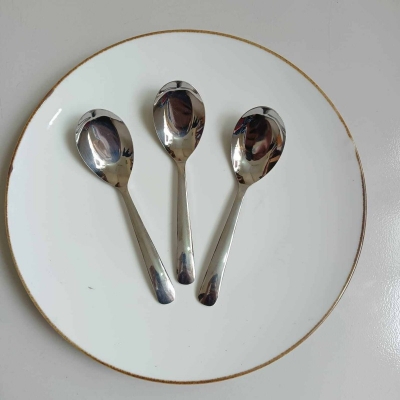 Picture of Lionel 3 pcs set Sup Spoon Lionel Thai Chinese Stainless Steel Soup Spoons 16 cm Long Big Size-Silver