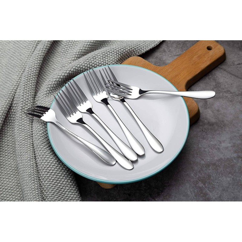 Picture of 6pcs Stainless Steel  Spoons Mini Coffee fork spoon 15cm-Silver