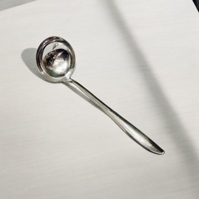Picture of 10 Inch Stainless Steel Soup/Dal Serving Spoon - Mirror Polish, Silver, Ideal for Cooking and Serving, Durable and Stylish, Single Piece-Silver