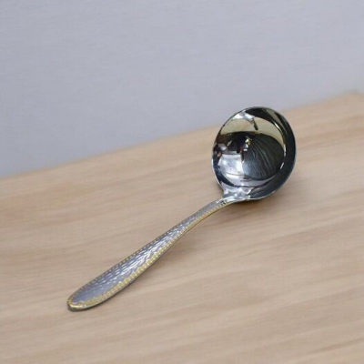 Picture of Silver and Gold 12 Inch Stainless Steel Big Rice Spoon - Mirror Polish, Non-Magnetic, Ideal for Cooking and Serving, Durable and Elegant, Perfect for Home and Professional Kitchens, Single Piece-Silver