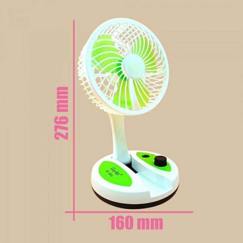 Picture of 1 PCS Multicolor Electricity Rechargeable Mini FOLDING Fan With LED Light KC- 5811-Multicolor