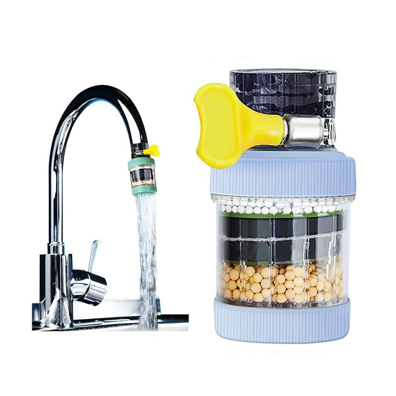 Picture of Portable Kitchen Faucet Water Filter - Six-Layer Activated Carbon Purifier (Multicolor)-Multicolor