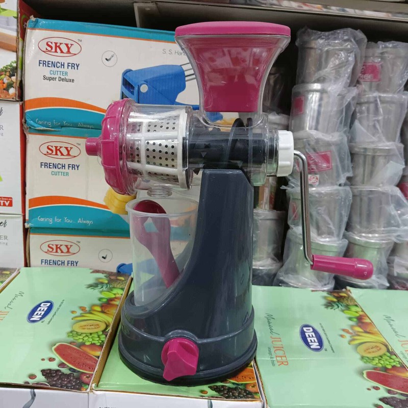 Picture of Plastic Hand Juicer Fruit & Vegetable Manual Juicer with Steel Handle, Mini Juicer Machine-Multicolor