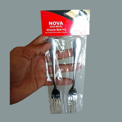 Picture of Lightwaight 6 pcs stainless steel fork spoon, silver color spoon for Tableware super cutlery 15cm long sup spoons set-Silver