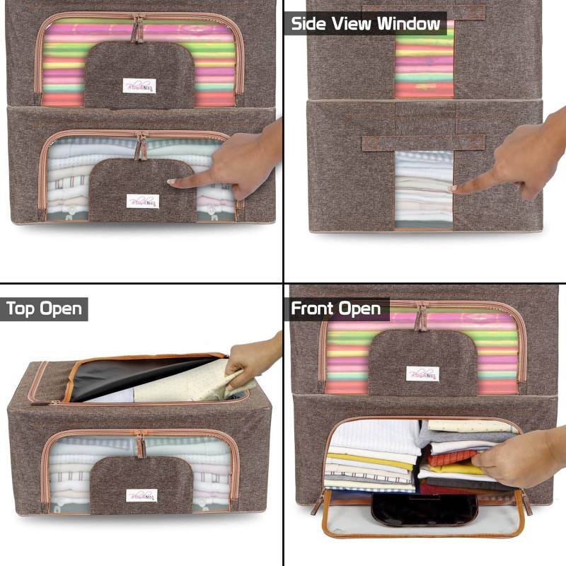 Picture of BlushBees Fabric Living Box - Storage Boxes for Clothes, Saree Cover Bags-Multicolor
