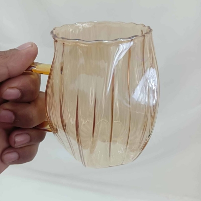 Picture of 1 pcs golden color heat-resistant glass cup-Gold