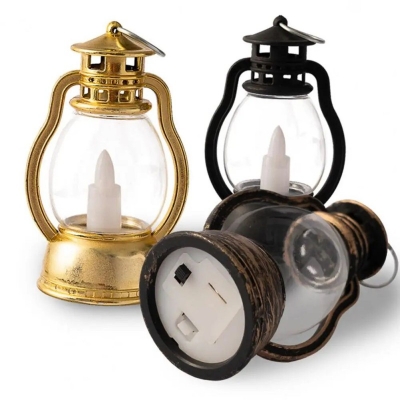 Picture of Retro Style Hanging Hook Design LED Candle Light Plastic Romantic Mini Desktop LED Lantern Party Prop Night Light for Home-Multicolor