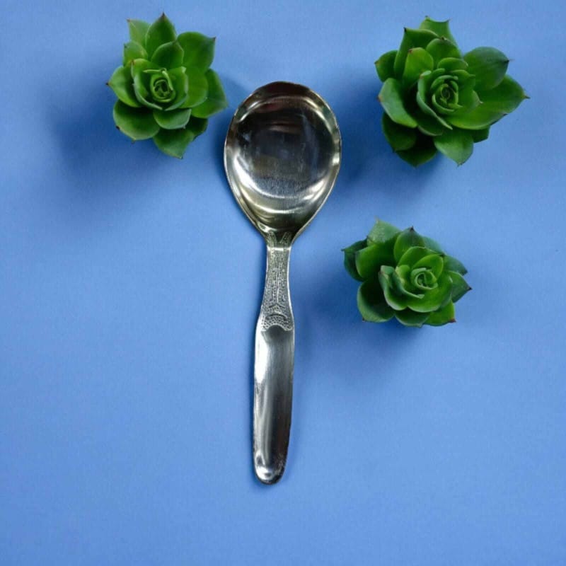 Picture of 1 pcs 22cm Stainless Steel Serving Spoon, Kitchen Tool, Silver Color-Silver