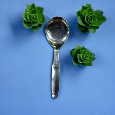 Picture of 1 pcs 22cm Stainless Steel Serving Spoon, Kitchen Tool, Silver Color-Silver