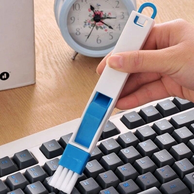 Picture of Window Groove Cleaning Brush Home Cleaning Tools Windows Slot Cleaner Brush Keyboard Nook Cranny Dust Shovel Track Cleaner-White
