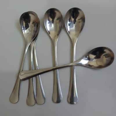Picture of NOVA 6 pcs stainless steel long sup spoon 6 inches long silver colour-Silver