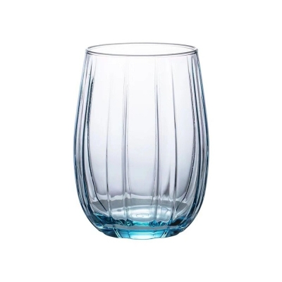 Picture of 6 pcs color glass cup set JS5139-2B (Blue)-Blue